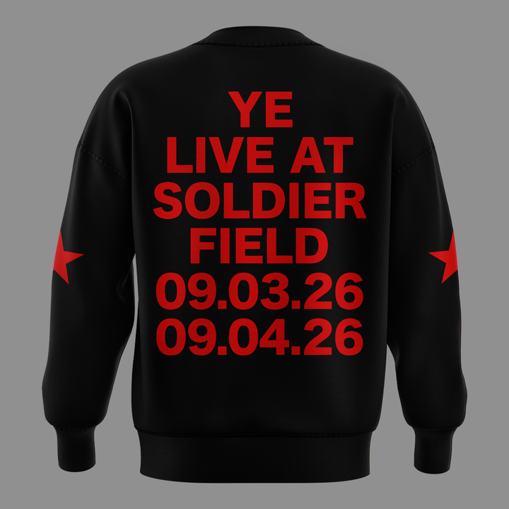YE LIVE AT SOLDIER FIELD SWEATSHIRT (BLACK)-2026 Ye Live Concert Tour