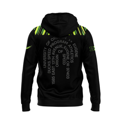 Unisex Black Oregon Football Origin of Speed Hoodie