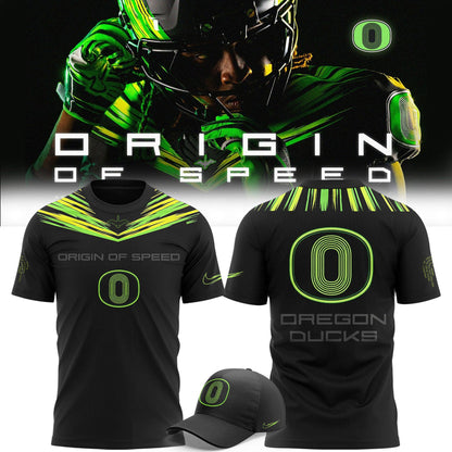 Unisex Black Oregon Football Origin of Speed T-shirt