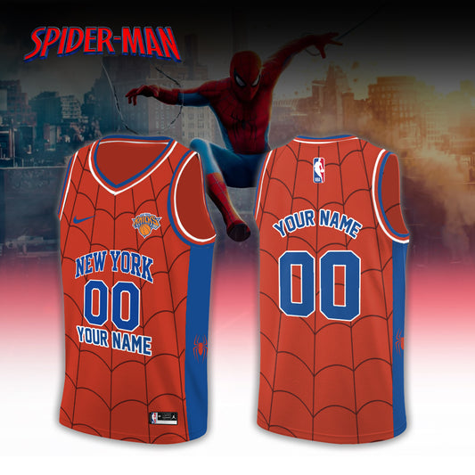 ,   NBA Knicks x Spider Man 2026 Edition Custom Jersey Basketball for Fans V2