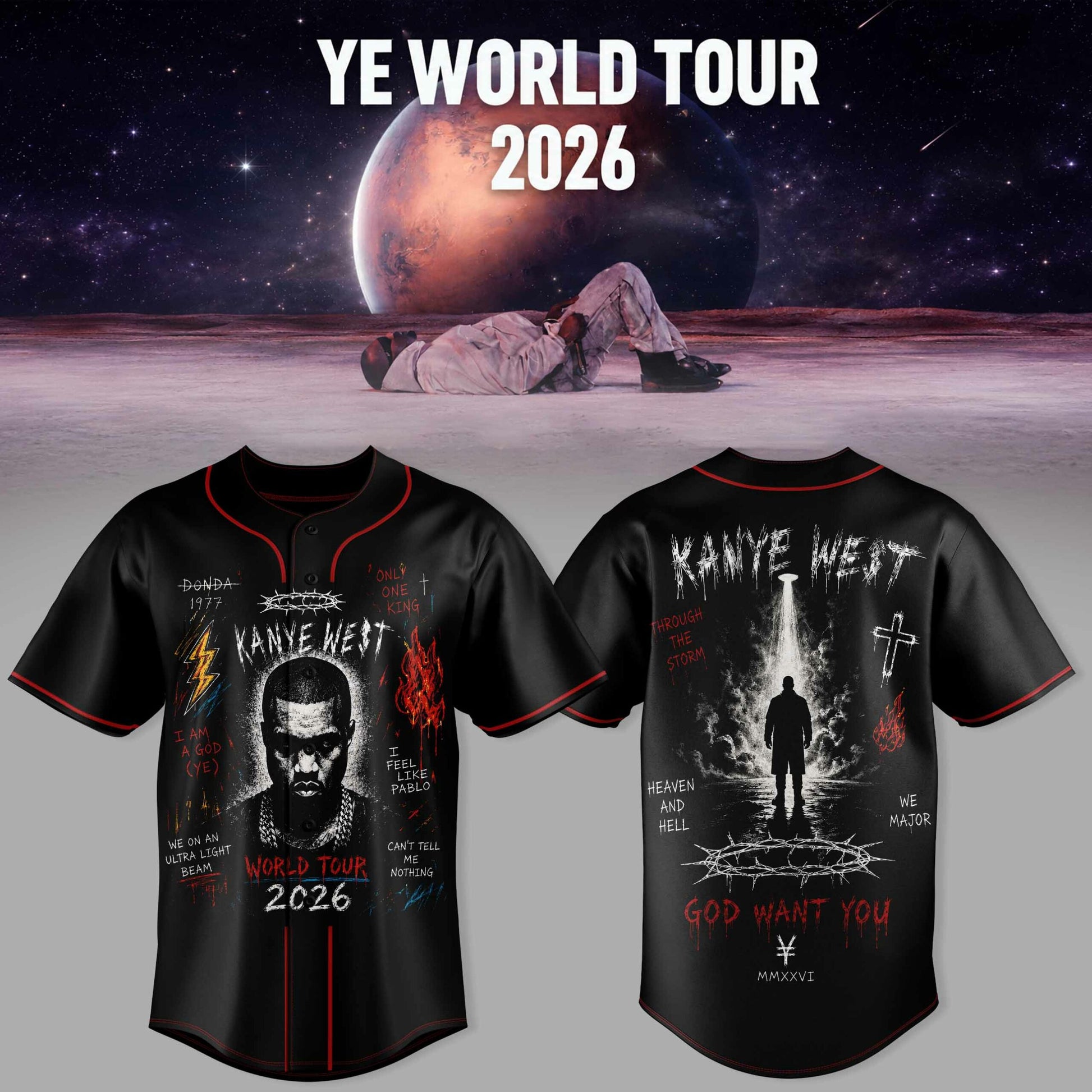 Bully Live Concert Tour 2026 Premium 3D Baseball Jersey - Classic Edition