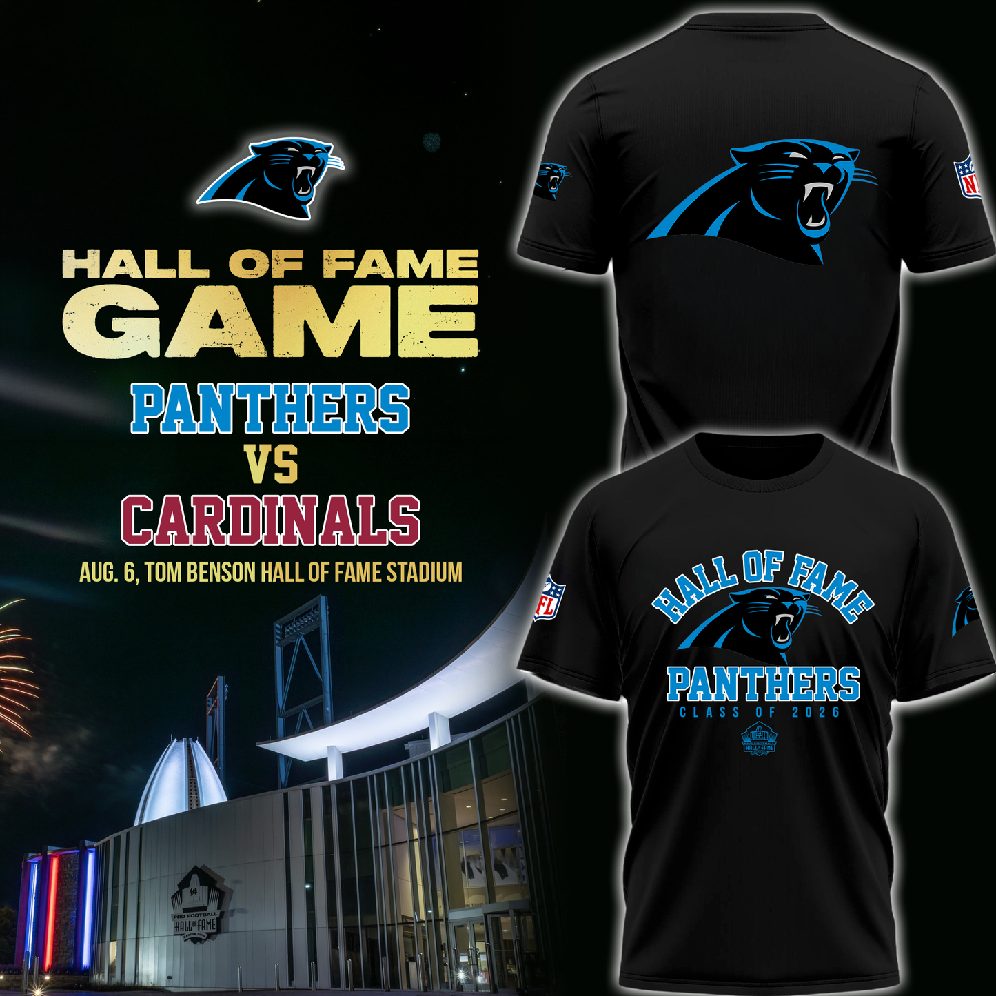 Carolina Panthers - Hall of Fame Game 2026 Limited Edition Tshirt