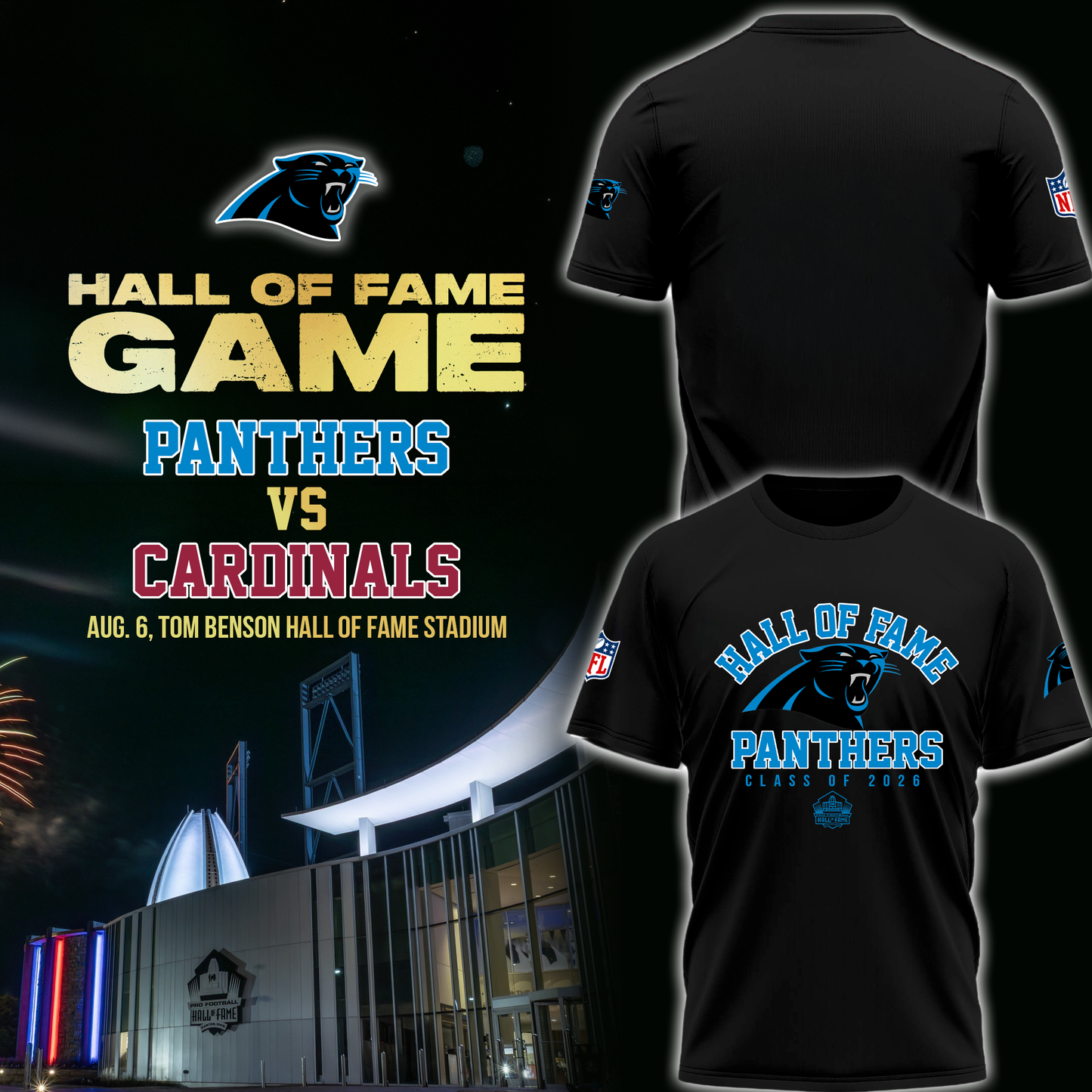 Carolina Panthers - Hall of Fame Game 2026 Limited Edition Tshirt