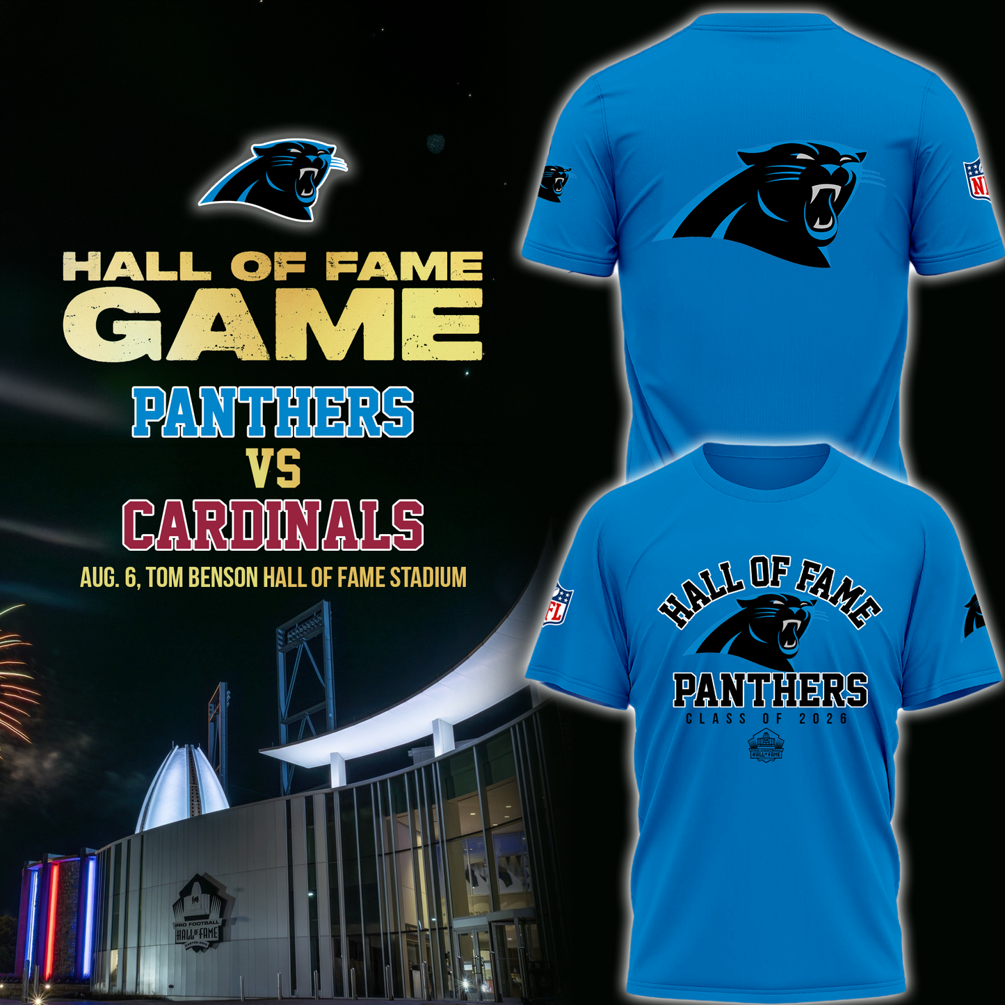Carolina Panthers - Hall of Fame Game 2026 Limited Edition Tshirt