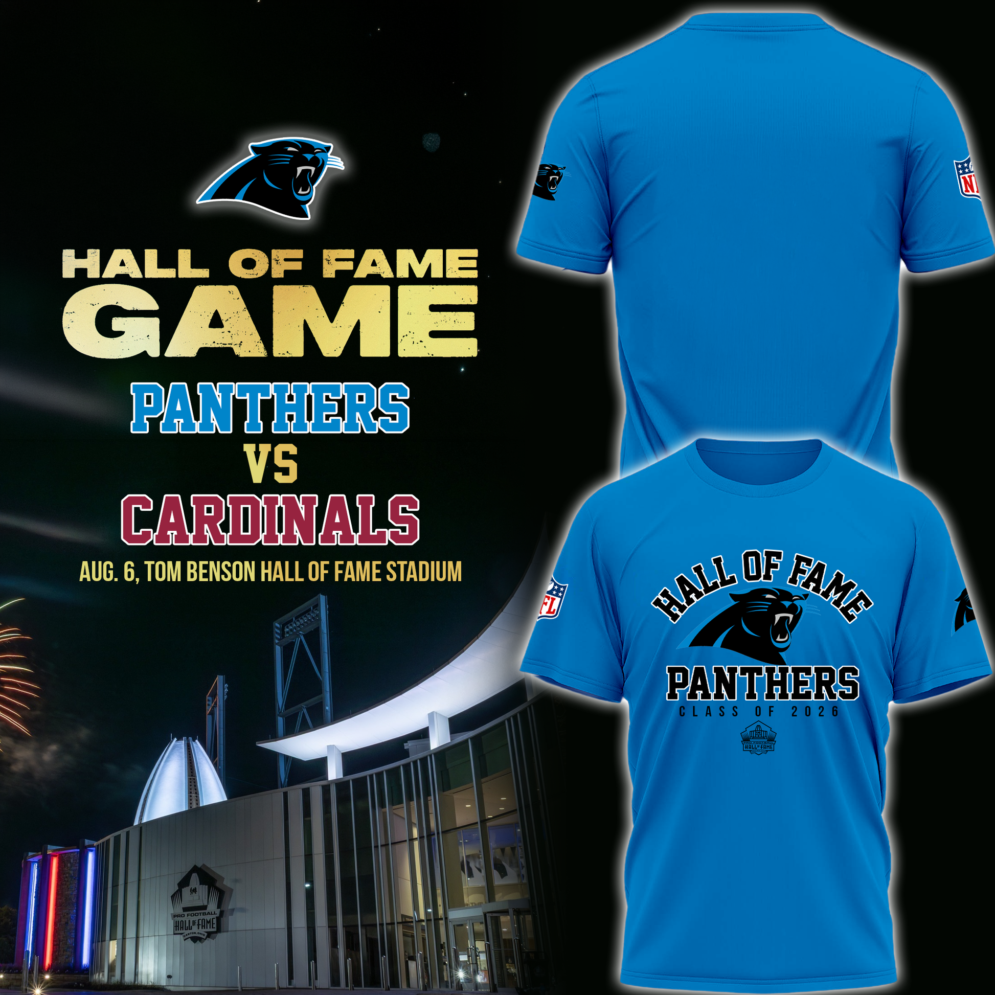 Carolina Panthers - Hall of Fame Game 2026 Limited Edition Tshirt
