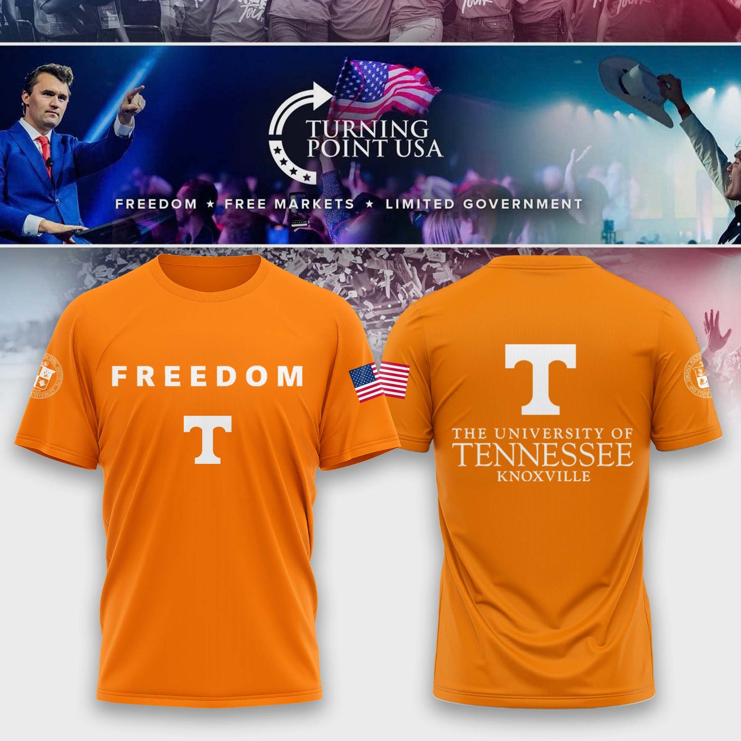 Limited Edition University of Tennessee, Knoxville x Turning Point USA T-Shirt