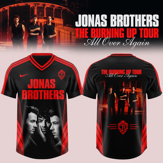 .Jns Bros The Burning Up Tour All Over Again 3D All-Over Print Football Jersey V3