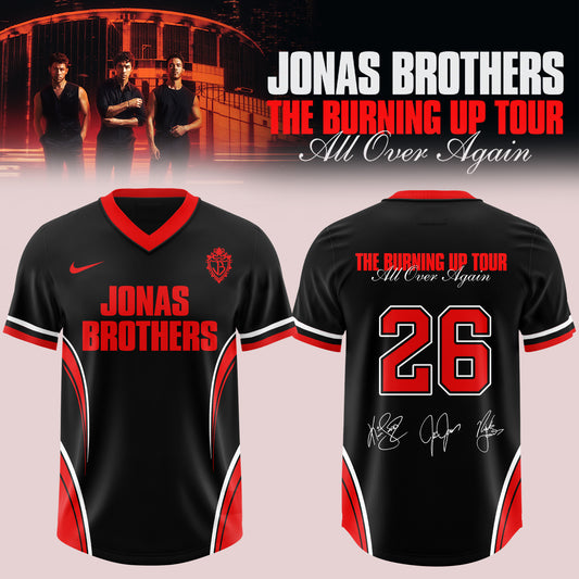 .Jns Bros The Burning Up Tour All Over Again 3D All-Over Print Football Jersey V2